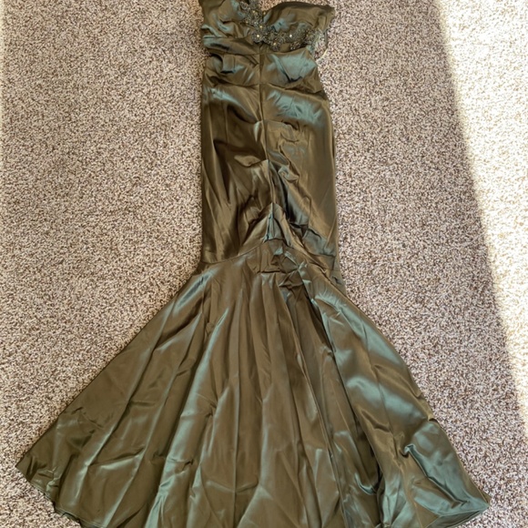 Cache Olive Green gown - Picture 2 of 8